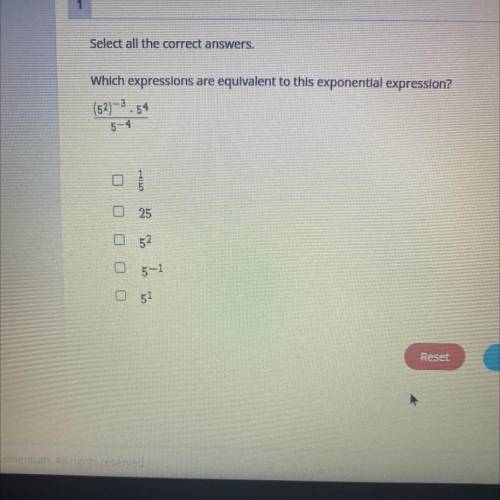 Select all the correct answers.

Which expressions are equivalent to this exponential expression?