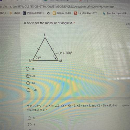 In ARST, segment RS = segmentTR and mZT=55. Find mZS. *
????