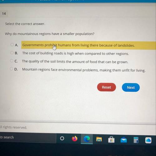 Why do mountainous regions have a smaller population?