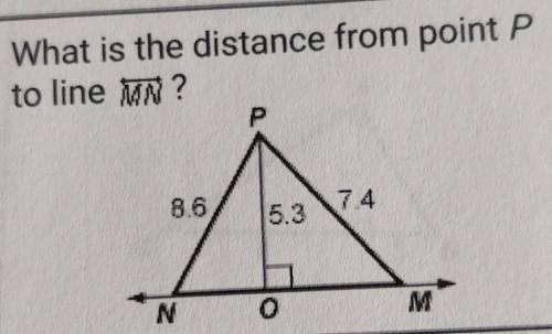 Can you find the distance from a point to a line?