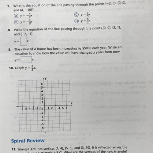Hi please help with question 7 and 8 also 9
