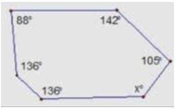 Find The missing Interior Angle X