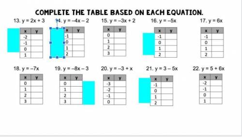 ANSWER THE ONES THAT HAVE BLUE NEXT TO THEM