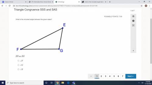 What is the included angle between each side pls helpp im failing in math