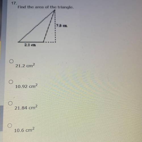 Find the area of the triangle.