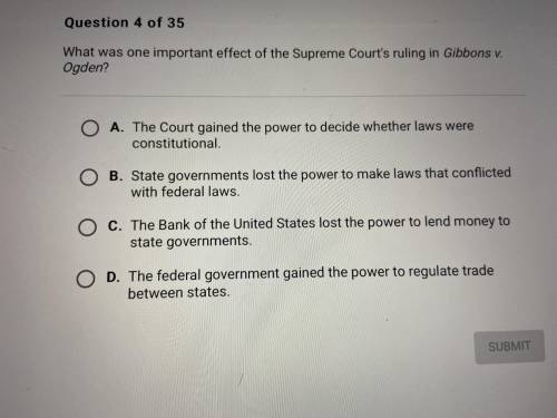 What was one important effect of the supreme court ruling in gibbons v ogden?