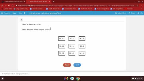 Select the ratios whose simplest form is .