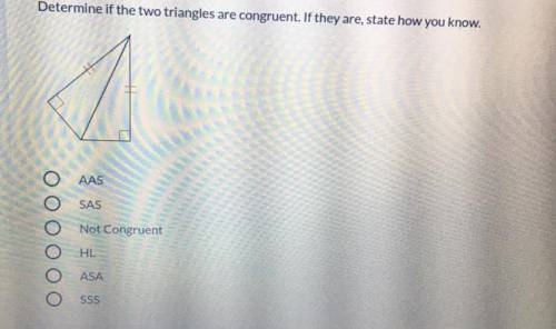 Expert Answer Please! Determine if the two triangles are congruent.