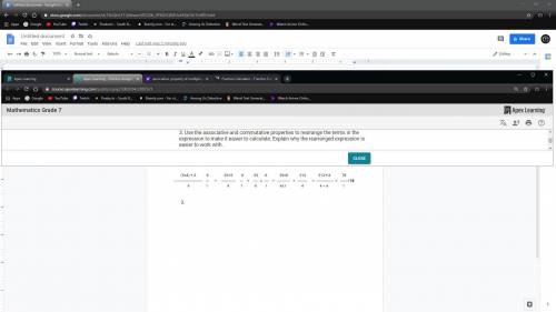 3. Use the associative and commutative properties to rearrange the terms in the expression to make
