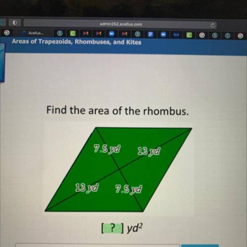 Find the area of the Rhombus