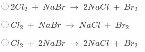 Which chemical equation below is balanced to correctly represent the Law of Conservation of Mass?