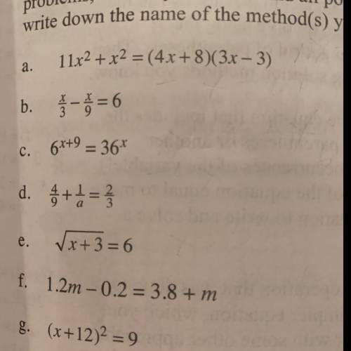 ALGEBRA 1 HW< please help to give explanations