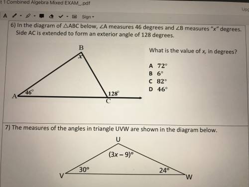 Please help me find the answer! solve for x.