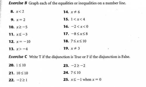 INEQUALITIES ON A NUMBER LINE!! ILL GIVE BRAINLIEST I NEED THE ANSWERS