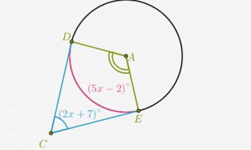 Erin and Antonio were shown the following diagram.

rin says the first step is to set Latex: 2x+7