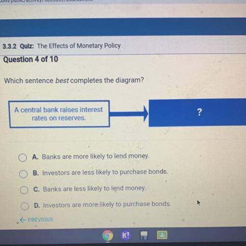 Which sentence best completes the diagram?