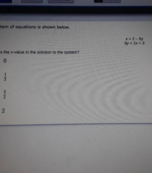Out of the 4, which is the solution?