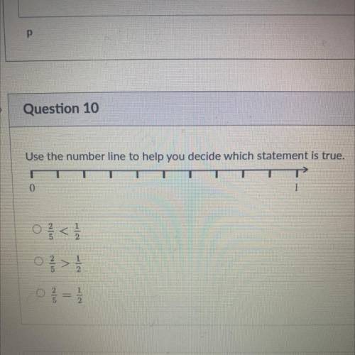 Use the number line to help you decide which statement is true.