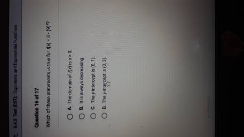 Whicch of these statements is true for f(x)=3×(9)^x