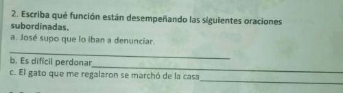 Por favor ayuda la tarea de español