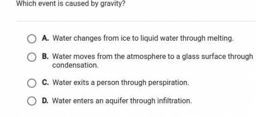 Which Event is caused by gravity Giving Brainliest