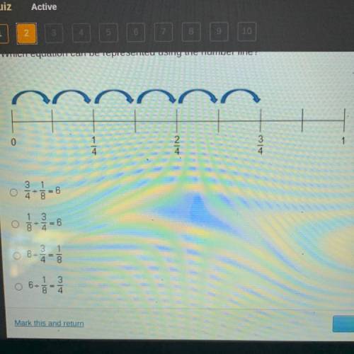 Which equation can be represented using the number line