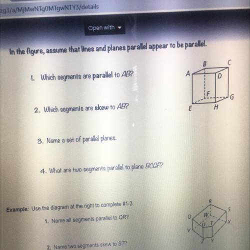 1. Which segments are parallel to AB?