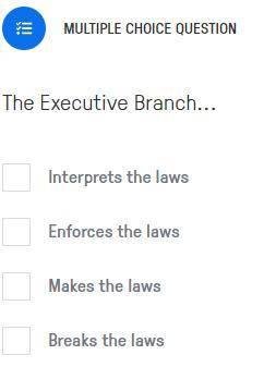 The Executive Branch...