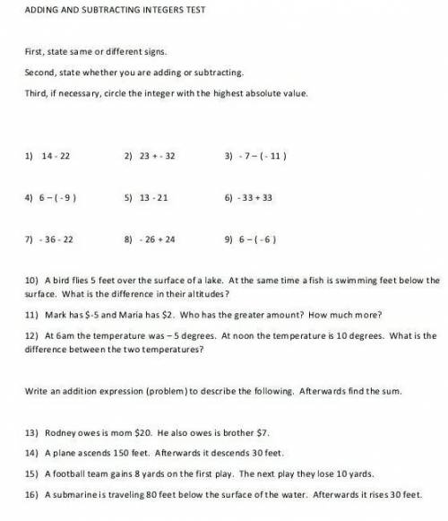 PLZ PLZ PLZ HELP ME I know this is alot to ask for but i need help. Im doing this test in math