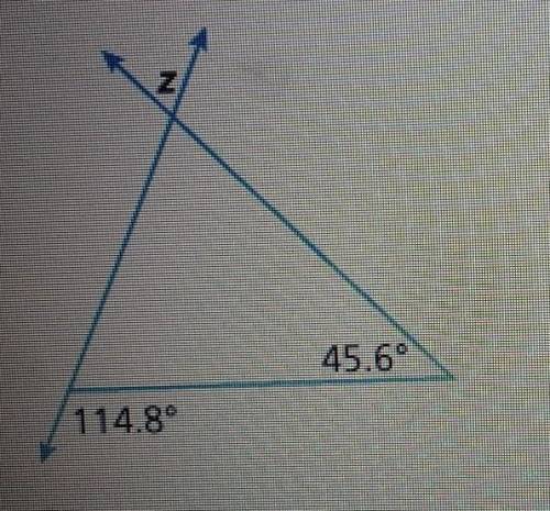 What is the value of Z in degrees, in the figure shown?