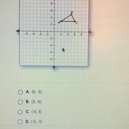 If ABC is reflected across the y-axis, what are the coordinates of C?