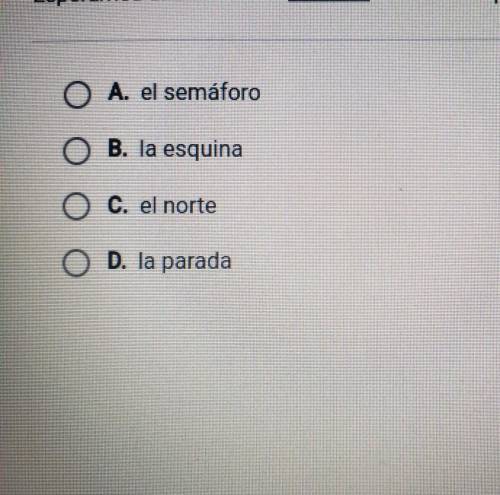 Esperamos el autobús en ___ de autobús por dos horas.