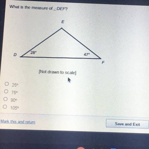 What is the measure of DEF?