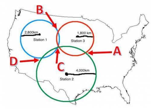 (Look at the image) Where is the earthquake epicenter?

Question 17 options:
A
B
C
D