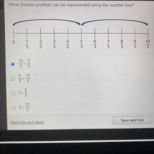 Plz help and hurry I’m timed!!
What division problem can be represented using the number line?