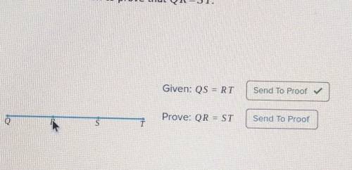 Use the given information to prove that QR = ST