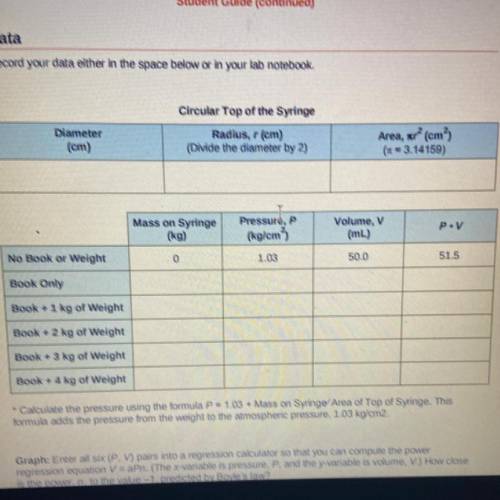 Lab: Boyles Law data awnser each I will mark brainlist