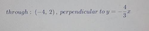 What is the perpendicular slope intercept form????