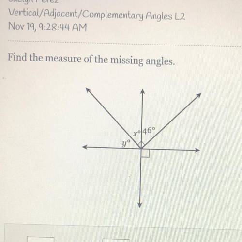 Find the measure of the missing angles.