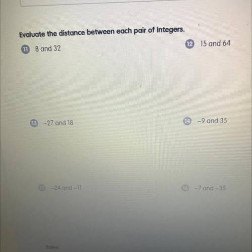 Evaluate the distance between each pair of integers