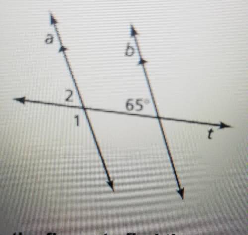 Use the figure to the find the measures of the numbered angles