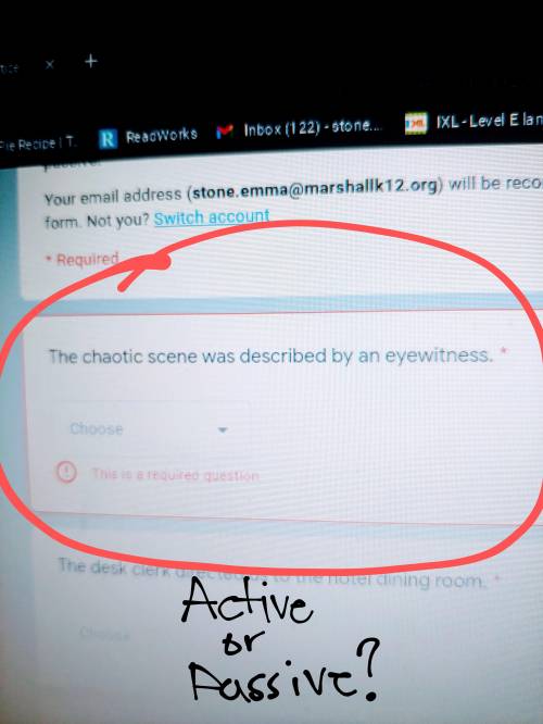 Active or Passive? Please help!!