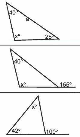 What is the value of x on all 3?