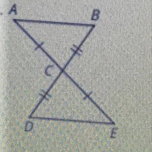 State the theorem that proves the triangles are congruent. Then write a congruence statement.

Ple