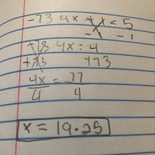 16. Which of the following numbers is not in the

solution to the inequality below?
-73 4x+1<5
A