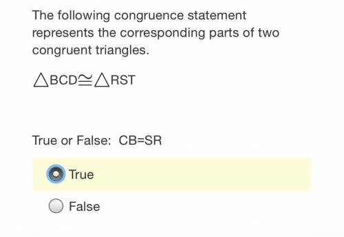 Is my answer correct or incorrect? True or false