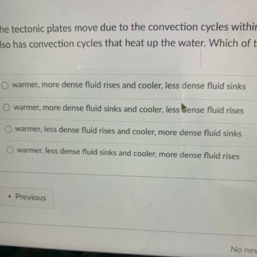 The tectonic plates move due to the convection cycles within the mantle of the Earth. A pot of wate