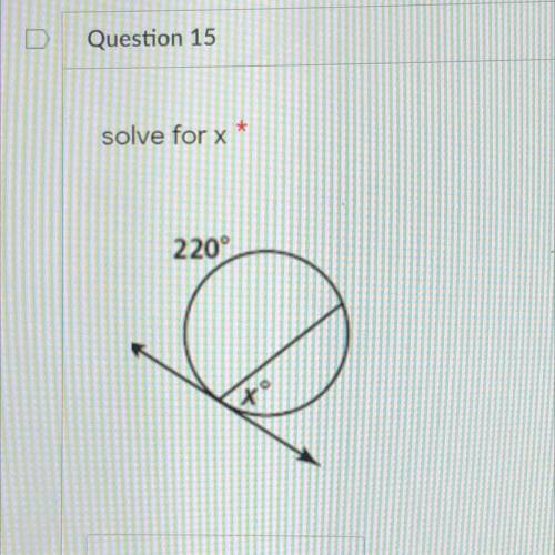 We’re supposed to solve for x