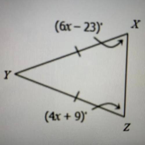 Find the measure of the vertex angle.