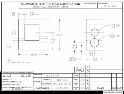 Drafting: If all dimensions are at their maximums, would the small hole be in the center of the rec